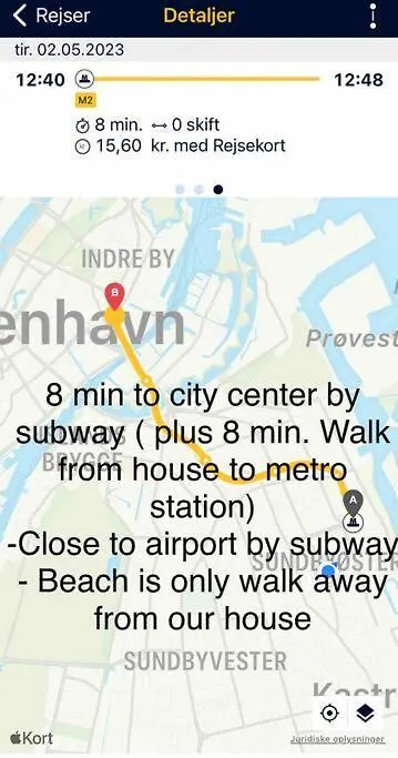 Close To Centrum, Beach And Subway Copenhagen 0*,